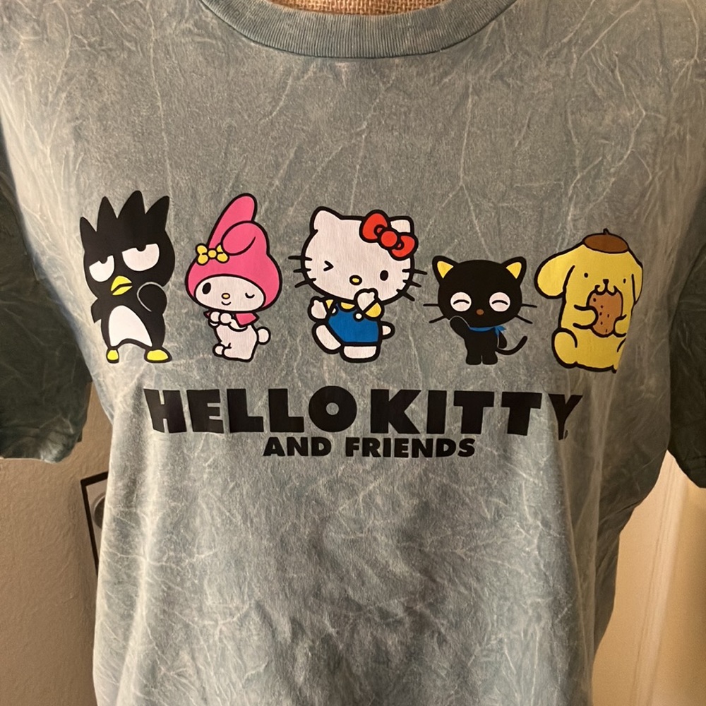 Sanrio hello kitty and friends bioworld tee tshirt medium M 38 40 tie dye - Picture 2 of 5